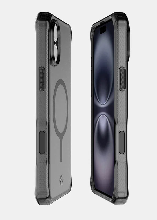 iPhone 16 Itskins Hybrid Vapor Touch Magsafe Case - Smoke - Tashqila iPhone 16 Itskins Hybrid Vapor Touch Magsafe Case - Smoke - Tashqila